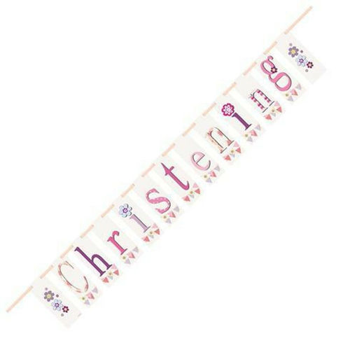 Picture of CHRISTENING BANNER PINK - 7FT